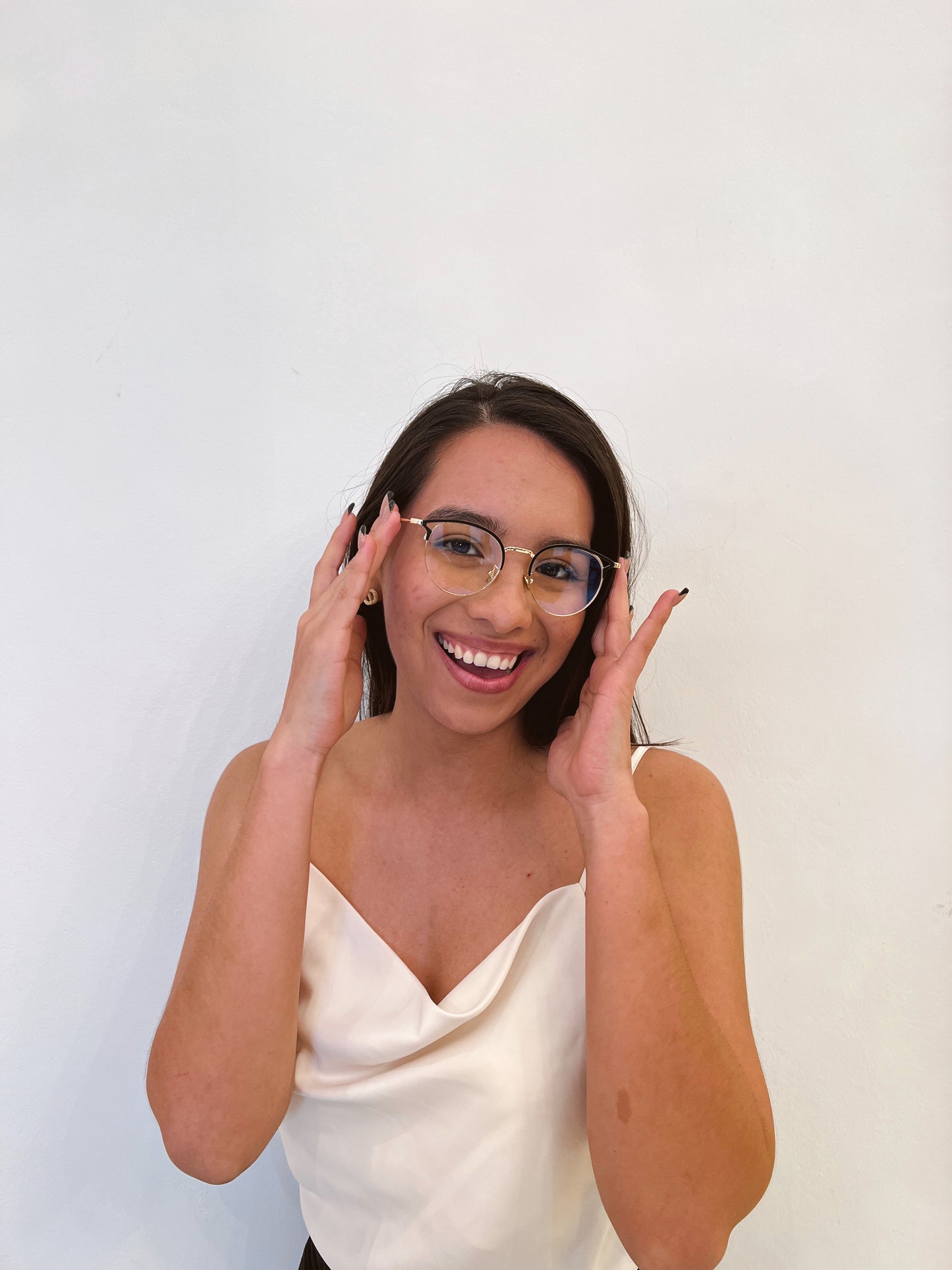 Lentes Cat Eye Gold y Negro de Metal