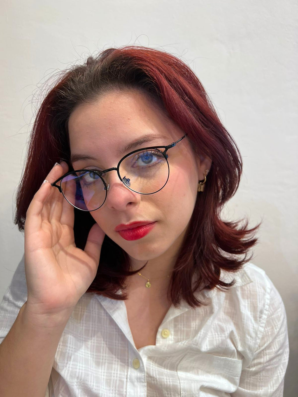 Lentes Cat Eye Negros de Metal
