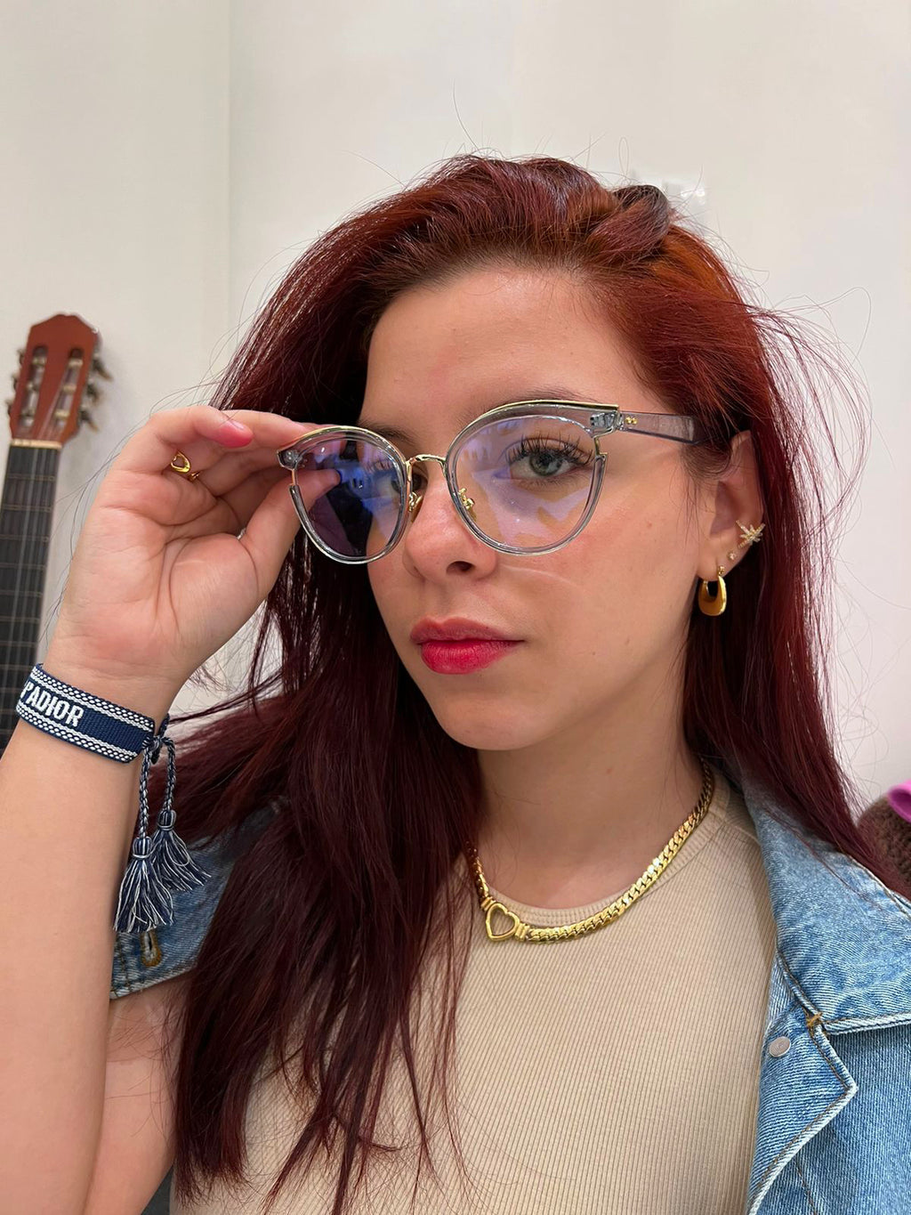 Lentes Clear Blue con Gold