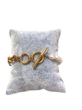 Pulsera Mitad Eslabones y Perlas