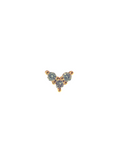 Piercing Dotted Heart Gold
