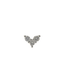 Piercing Dotted Heart Silver