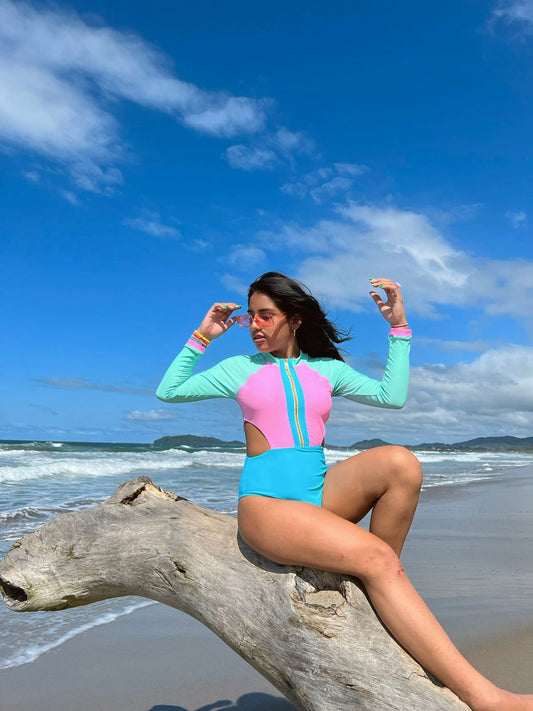 Traje de Baño Turquesa y Pink